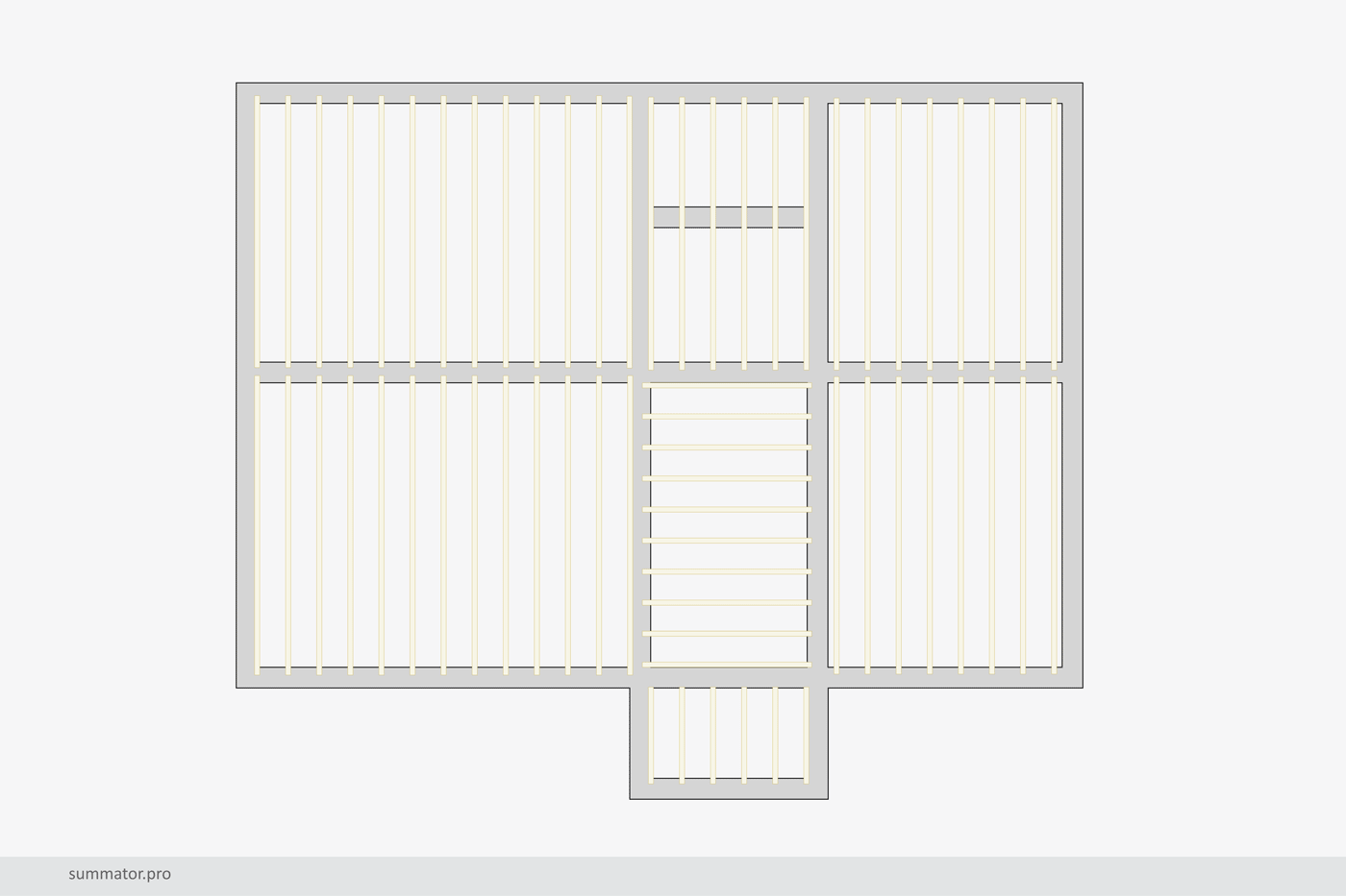 Раскладка балок перекрытия