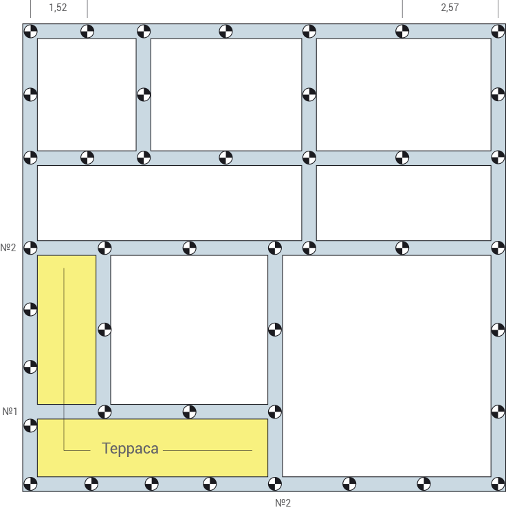 Схема свайного поля